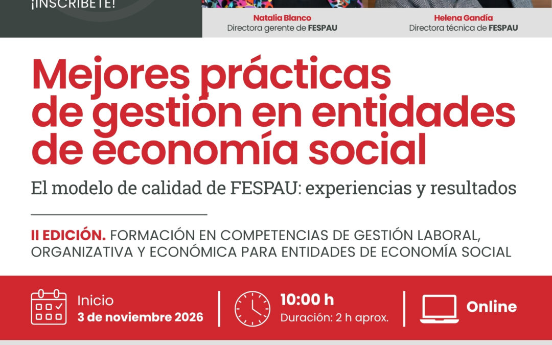 3ªSESIÓN: Mejores Prácticas en Gestión en Entidades de Economía Social